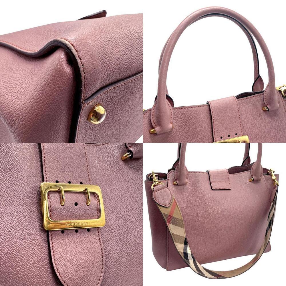 Burberry Dusty Pink Shoulder Handbag Bag Leather - Picture 4 of 4